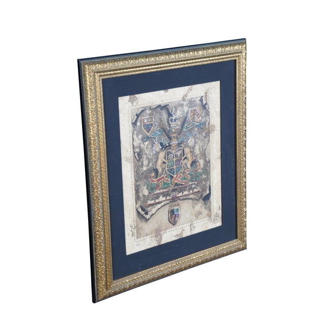 English Late 20th Century English British Heraldic Shield Coat of Arms Royal Crest II Print by L. Jardine For Sale - Image 3 of 11