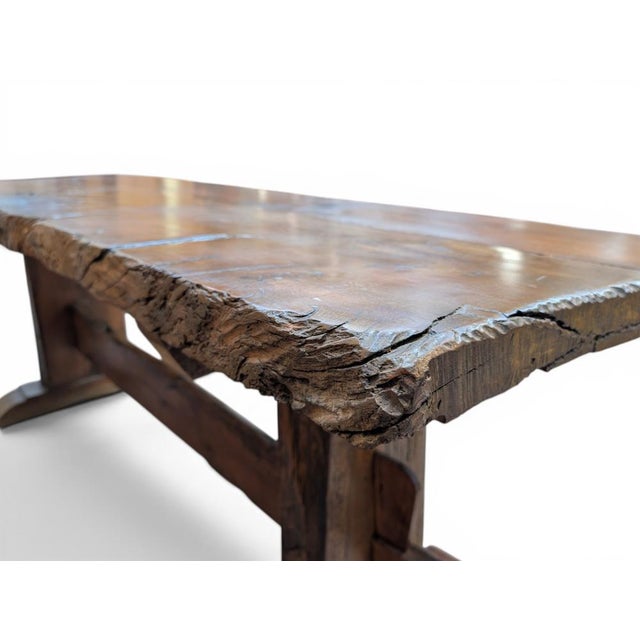 Wood Rustic Table in Raw Beech and Chestnut, 1890-1920 For Sale - Image 7 of 12