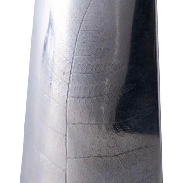 Atelier B. Chaudron - Pewter Fern Vase For Sale - Image 4 of 9