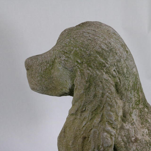 Late 20th Century Late 20th Century Concrete Garden Cocker Spaniel Dog Statue For Sale - Image 5 of 11