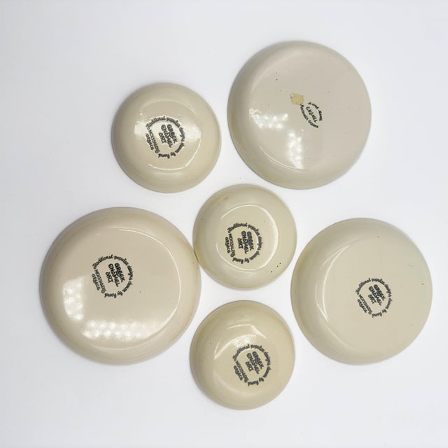 1970s Greek Enamelware Moissiadis Signed Hand-Painted Plates Dishes- Set of 6 For Sale - Image 9 of 11