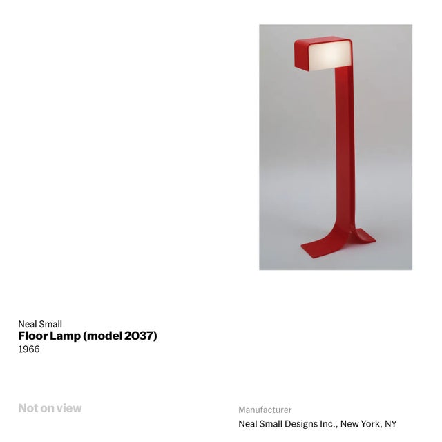 Vintage Molded White Plexiglass Lamp Designed by Neal Small, Circa 1965 For Sale - Image 10 of 11