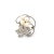 Ivory Mikimoto Akoya Pearl Brooch Sterling Silver 6 mm 5.24 Grams Estate For Sale - Image 8 of 8