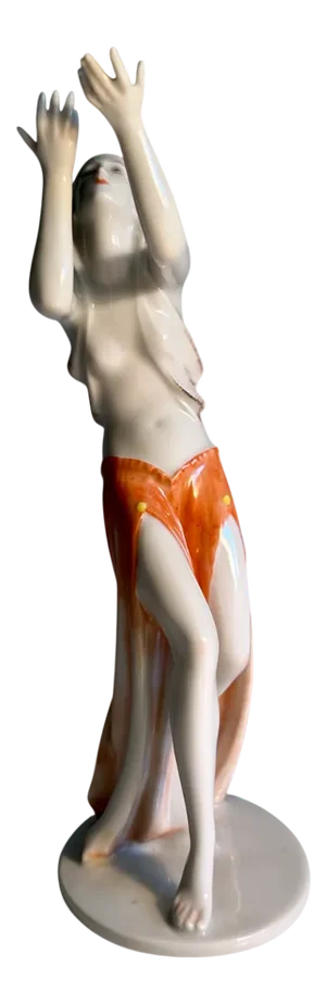 Art Deco Prayer Dancer Figurine in Porcelain by Gutsav Oppel for Rosenthal, Germany, 1920s-1940s