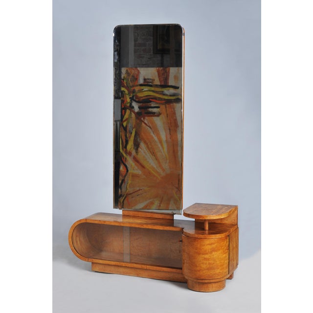 Czech Art Deco Dressing Table in Poplar Burl, 1930s For Sale - Image 12 of 12