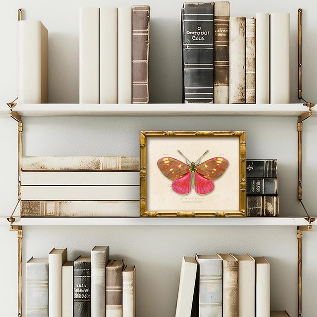 This is our pink butterfly print from our vintage "Garden Friends" series. Please note there are many butterflies in this...
