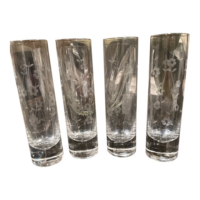 Vintage Highball, Princess House Heritage Heritage Crystal Glasses - Set of 4 For Sale
