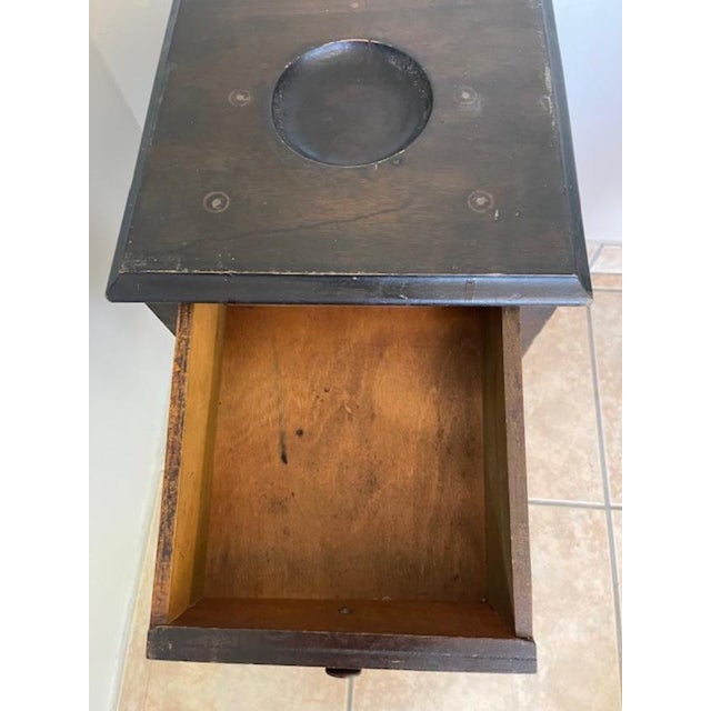 Handcrafted Copper Lined Wood Side Table W Pitcher Space For Sale - Image 14 of 18