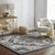 Contemporary 8x10 Majestic Timeless Charcoal Traditional Medallion Hand Knotted Wool Carpet Rug For Sale - Image 3 of 6