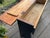 This charming antique folding bench has been repainted and completely sanded inside. Width: 94.5 cm Depth: 28.5 cm Height:...