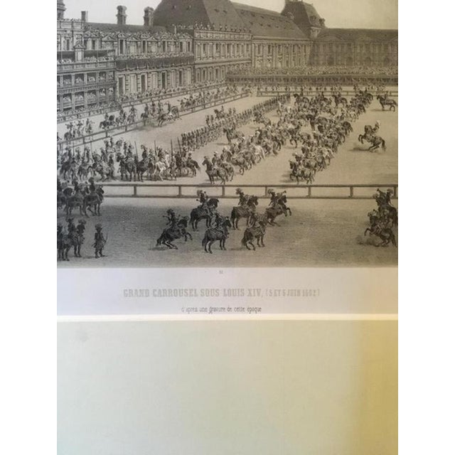 French Artist, Carousel, Mid-19th Century, Black and White Print For Sale - Image 6 of 16