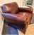 Leather Club Chair Rolled Arm American Design For Sale - Image 11 of 11