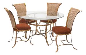 Meal Set attributed to Jacques Adnet, 1960s, Set of 5