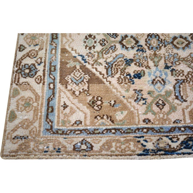 Turkish Vintage Turkish Hand Knotted Wool Rug, 3'x9'3'' For Sale - Image 3 of 5