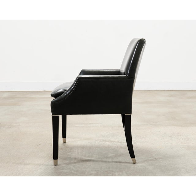 Ralph Lauren Italian Leather Lawson Dining Armchair For Sale In Sacramento - Image 6 of 18