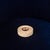 Stone Italian Round Travertine and Copper-Toned Metal Ashtray, 1970 For Sale - Image 7 of 18