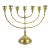 Mid 20th Century Solid Brass Seven Branches Menorah Candle Holder For Sale