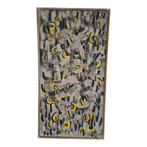 Vintage Mid Century Modern Abstract Painting Signed 1953