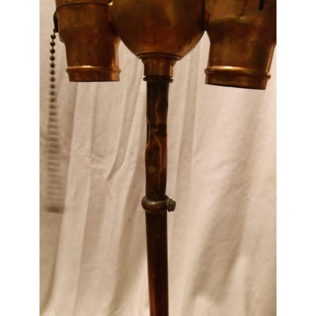 Metal 1950's Hill Billy Sheik Copper / Brass Custom Lamp For Sale - Image 7 of 7