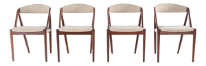 Teak Dining Chairs from Schou Andersen, Set of 4