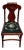 1940s Flame Mahogany Empire Side Chair With Needlepoint Seat For Sale