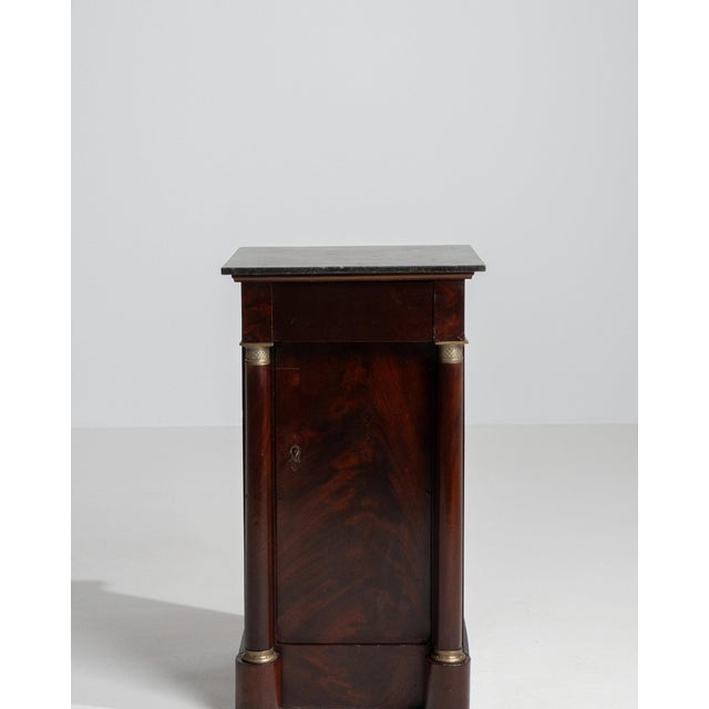 Wood 1820-1829 France Rich Mahogany Mahogany Pedestal Cabinet For Sale - Image 7 of 11