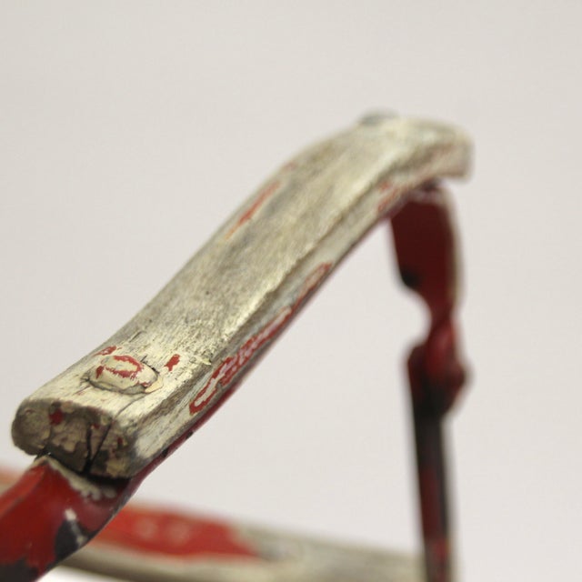 Wood French Children's Garden Folding Chair, 1930s For Sale - Image 7 of 12