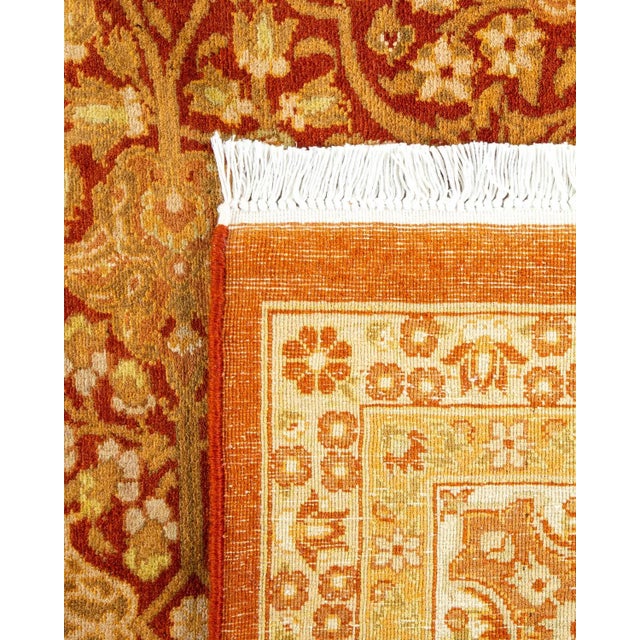 1990s Vintage Moroccan Hand Knotted Wool Area Rug, Orange - 6'3" X 9'4" For Sale - Image 5 of 9