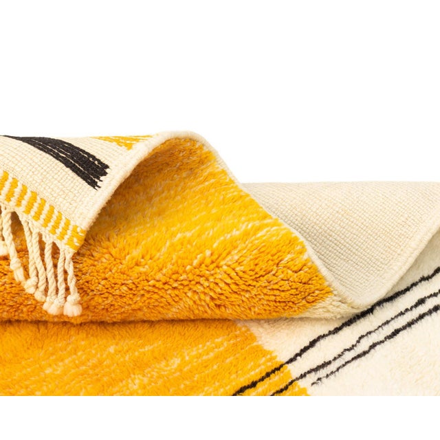 Textile Hand-Knotted Wool Rug by Azele Studio For Sale - Image 7 of 10