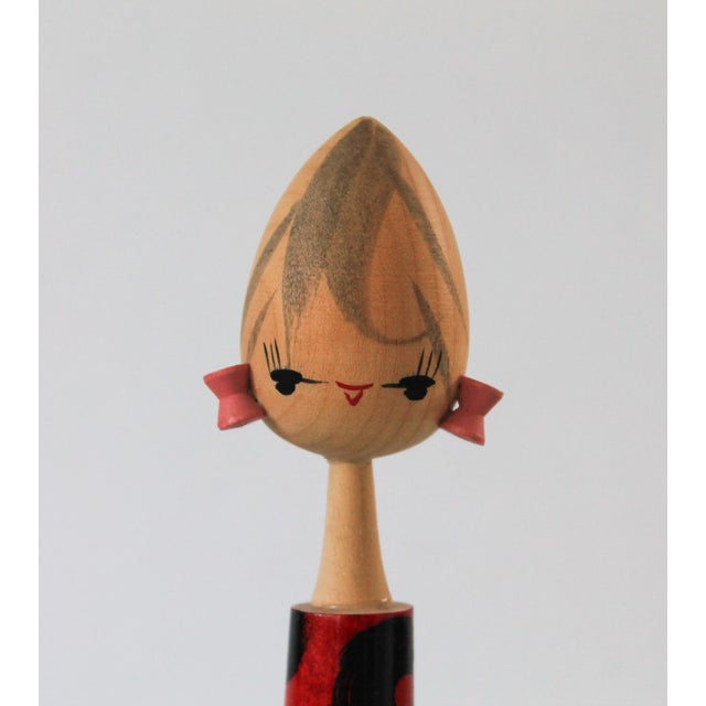 Japanese Vintage Japanese Kokeshi Doll For Sale - Image 3 of 9