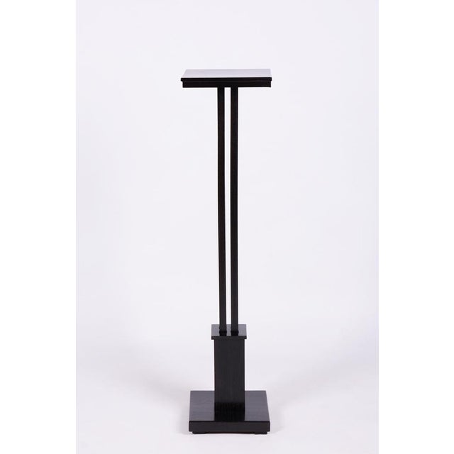 Art Deco Oak Pedestal, Czech, 1920s For Sale - Image 10 of 10