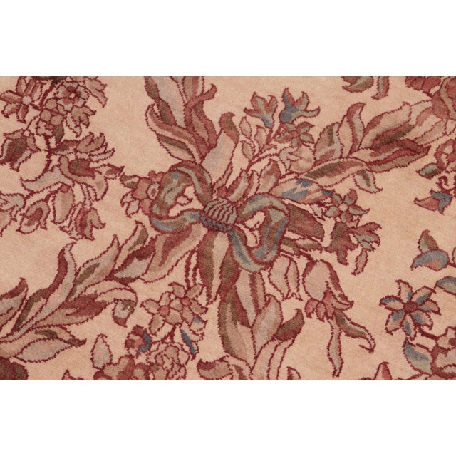 Shabby Chic 1990's Trellis Pak-Persian Beige/Brown Wool Rug - 8'1'' X 10'3'' For Sale - Image 4 of 9