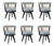 George Dining Chairs by Wood Tailors Club, Set of 6 For Sale