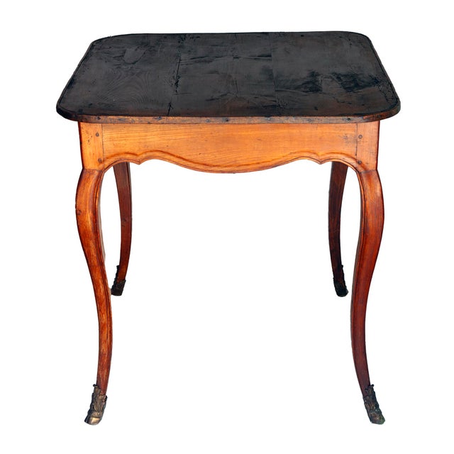 Antique Wood Side Table W/ 2 Drawers For Sale In Los Angeles - Image 6 of 11