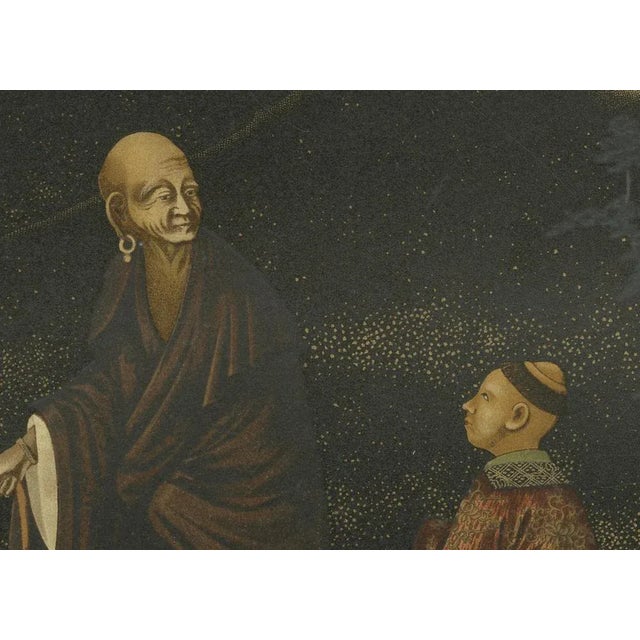 G. A. Audsley, Japanese Monk and Young Attendant, 1880s, Lithograph on Paper For Sale - Image 4 of 10