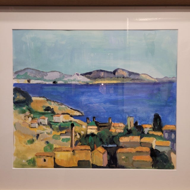 1920s After Paul Cézanne, The Bay of Marseille, View from L'estaque, 1920s, Gouache on Paper, Framed For Sale - Image 5 of 18