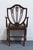 High End Vintage Solid Mahogany Traditional Duncan Phyfe / Hepplewhite Style Shield Back Dining Arm Chair For Sale In Kansas City - Image 6 of 9