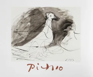 1980s "Pigeons" Lithograph After Pablo Picasso