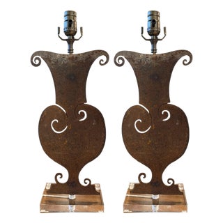 Pair French Balustrade Lamps For Sale