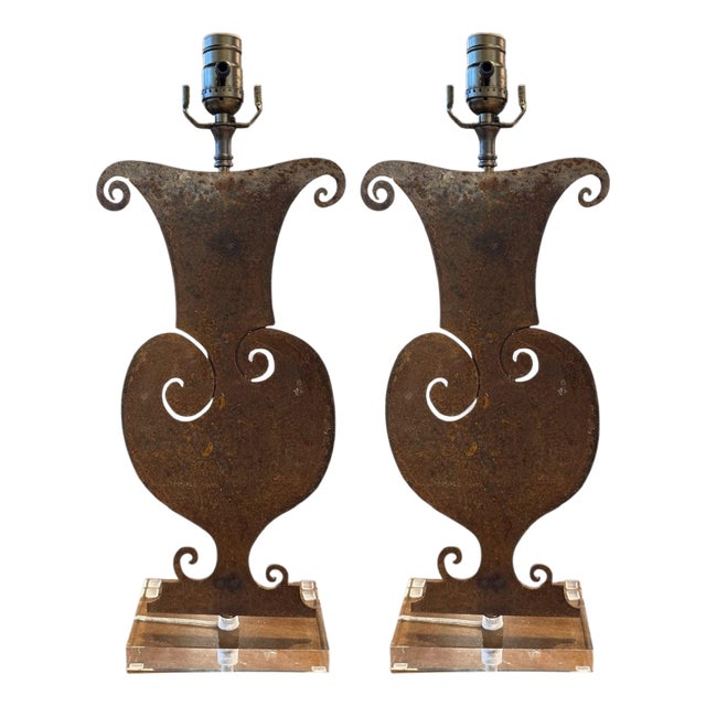 Pair French Balustrade Lamps For Sale