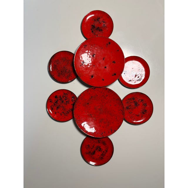 Enamelled Bowls and Saucers, Germany, 1960s, Set of 8 For Sale - Image 4 of 7