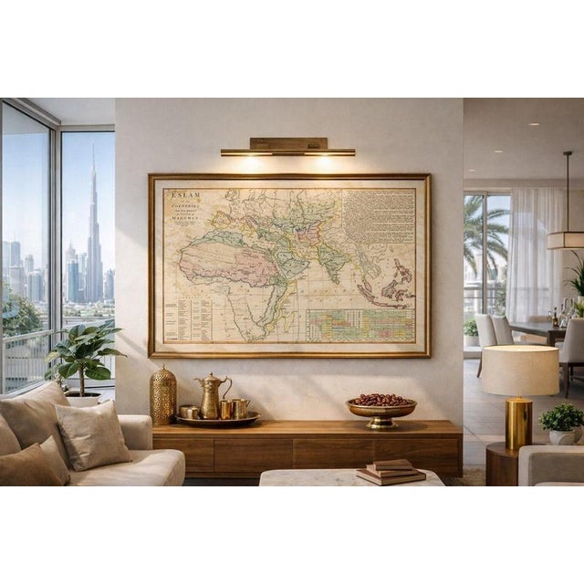 Islamic World Map with Africa, Middle East, India and the Indies from Wilkinson, 1817 For Sale - Image 4 of 15