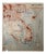 Vintage School Map of Indochina and Madagascar, 1950s For Sale
