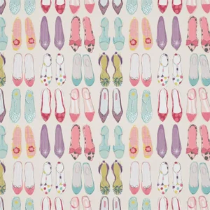 Harlequin World At Your Feet Fabric in Pebble/Blossom/Sky