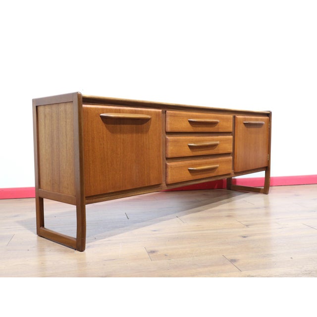 Mid-Century Modern Mid Century Modern Vintage Teak British Credenza Sideboard For Sale - Image 3 of 14
