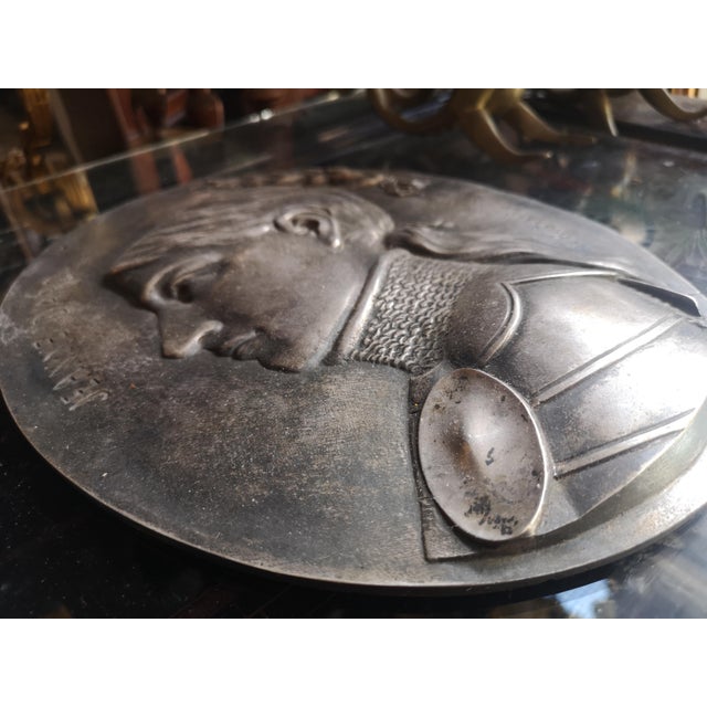 Metal Jeanne D'Arc Bronze Wall Decor For Sale - Image 7 of 11
