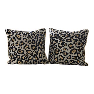 Square Animal Print Pillows- Set of 2 For Sale