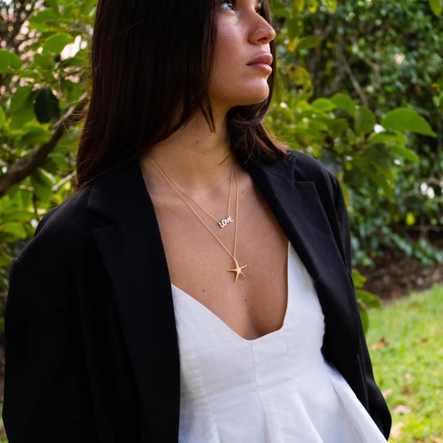 Gold Sea Whisper Starfish Gold Vermeil Necklace For Sale - Image 8 of 9