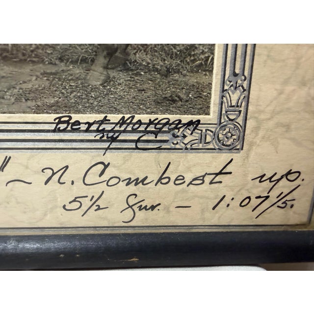 Vintage 47 Original Bert Morgan Dreamer Jamaica Horse Racing Jockey Photograph For Sale - Image 4 of 12