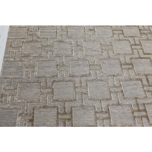 Modern Geo Henley Silk and Wool Rug by Doris Leslie Blau For Sale In New York - Image 6 of 9